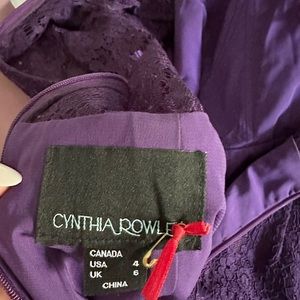Cynthia Rowley plum lace dress.